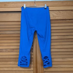 Blue yoga leggings